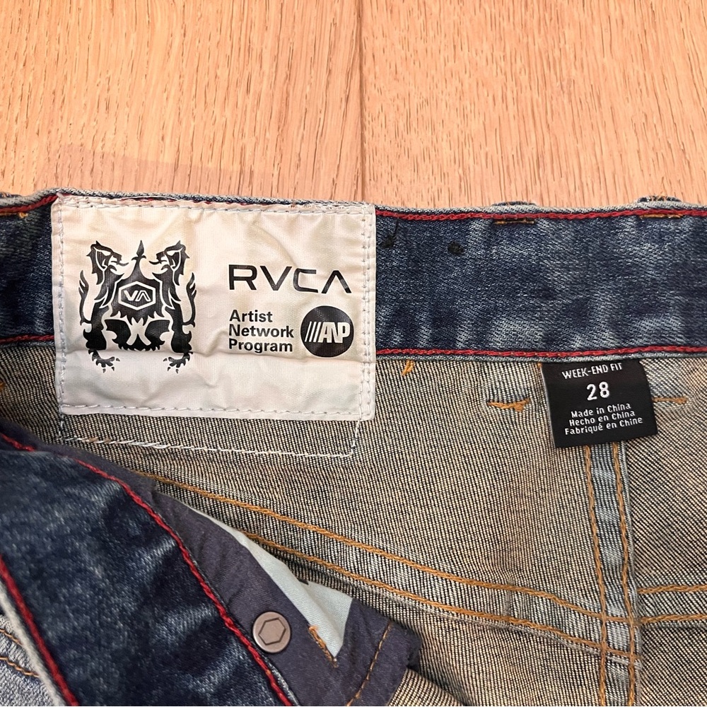 RVCA Men's Washed Black Jeans